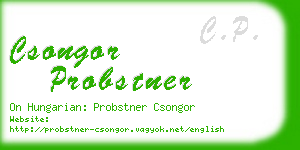 csongor probstner business card